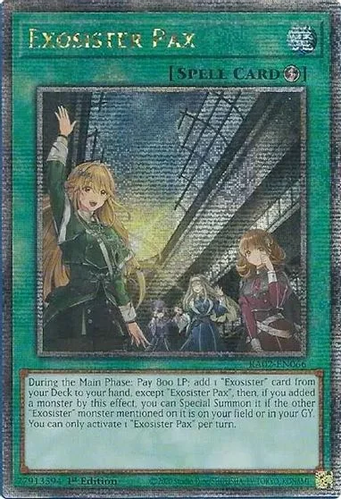 Exosister Pax [Quarter Century Secret Rare] RA02-EN066