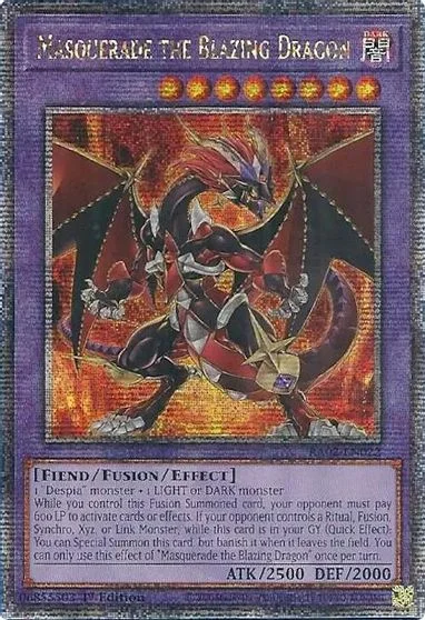Masquerade the Blazing Dragon [Quarter Century Secret Rare] RA02-EN022