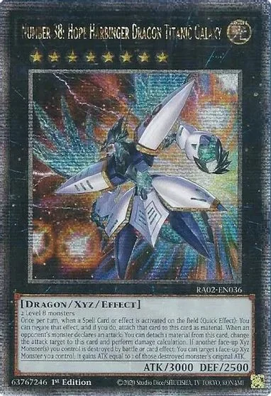 Number 38: Hope Harbinger Dragon Titanic Galaxy [Quarter Century Secret Rare] RA02-EN036