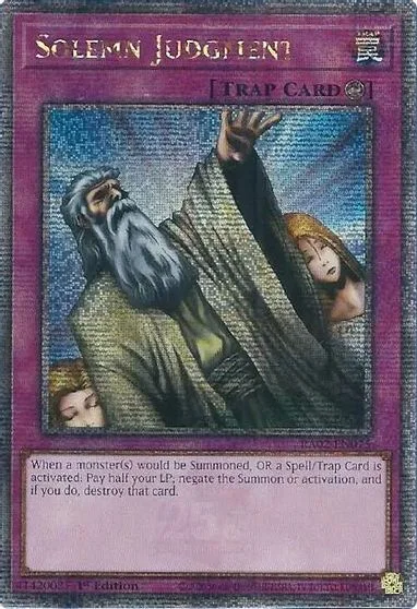 Solemn Judgment [Quarter Century Secret Rare] RA02-EN075