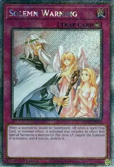 Solemn Warning [Platinum Secret Rare] RA02-EN078