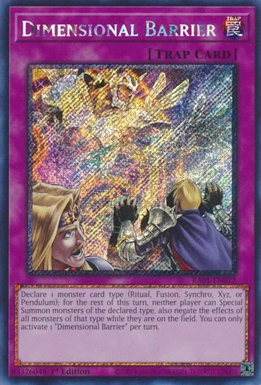 Dimensional Barrier [Platinum Secret Rare] RA01-EN072