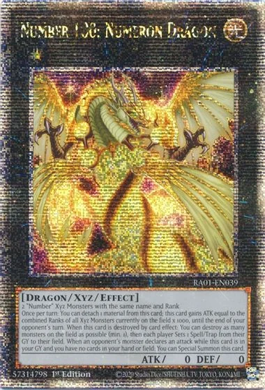 Number 100: Numeron Dragon [Quarter Century Secret Rare] RA01-EN039