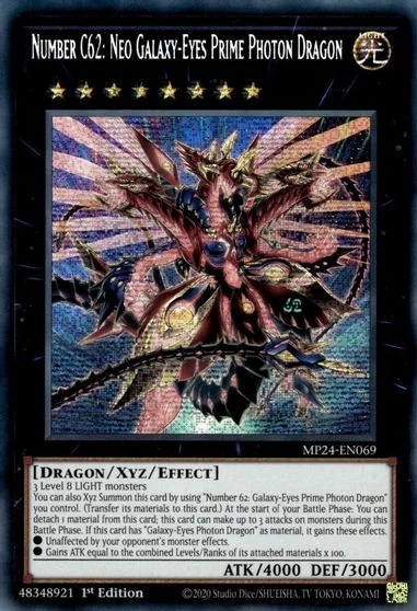 Number C62: Neo Galaxy-Eyes Prime Photon Dragon MP24-EN069