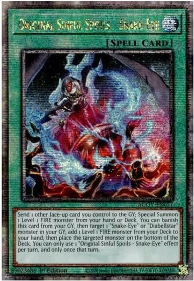 Original Sinful Spoils - Snake-Eye [Quarter Century Secret Rare] AGOV-EN057
