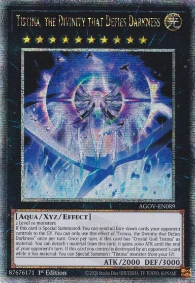 Tistina, the Divinity that Defies Darkness [Quarter Century Secret Rare] AGOV-EN089