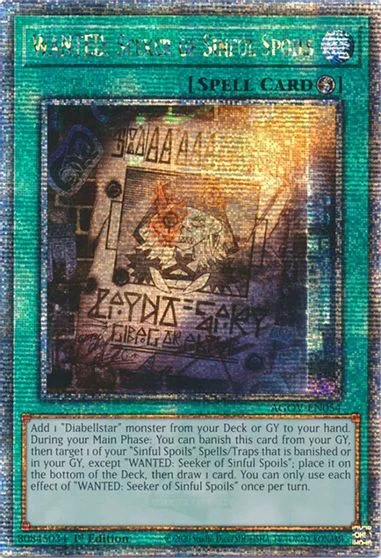 WANTED: Seeker of Sinful Spoils [Quarter Century Secret Rare] AGOV-EN054