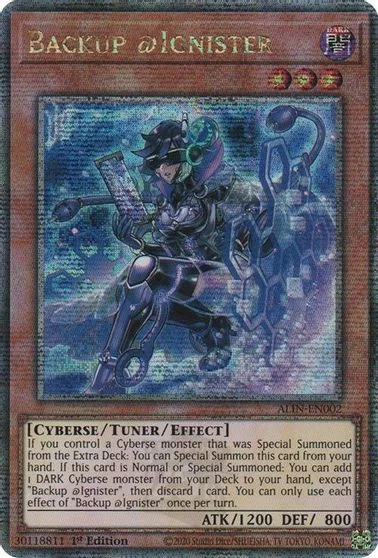 Backup Ignister [Quarter Century Secret Rare] ALIN-EN002
