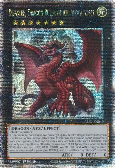 Disaster, Dragon Ruler of All Apocalypses [Quarter Century Secret Rare] ALIN-EN049