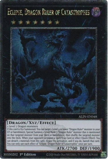 Eclipse, Dragon Ruler of Catastrophes [Quarter Century Secret Rare] ALIN-EN048