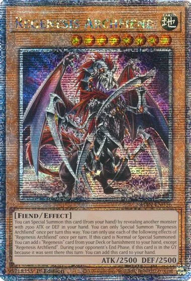 Regenesis Archfiend [Quarter Century Secret Rare] ALIN-EN016