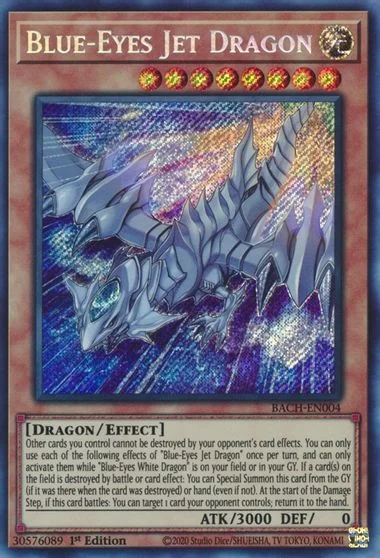 Blue-Eyes Jet Dragon [Secret Rare 1st Edition] BACH-EN004