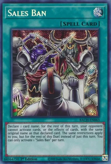 Sales Ban [1st Edition] BACH-EN063