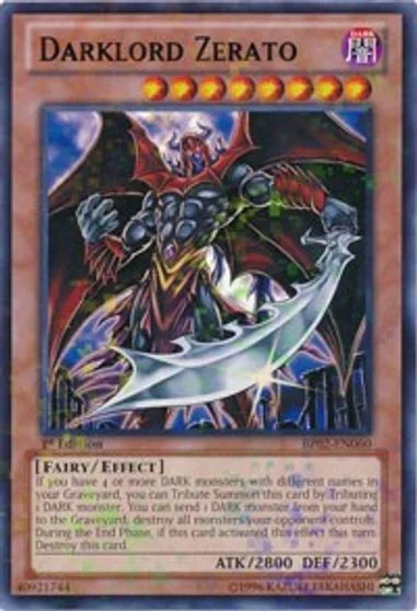 Darklord Zerato [Mosaic Rare 1st Edition] BP02-EN060