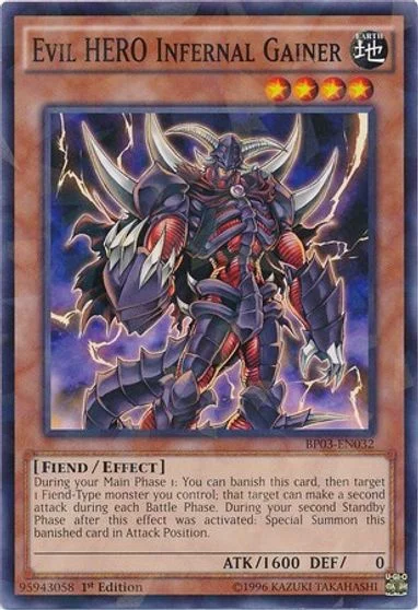 Evil HERO Infernal Gainer [1st Edition] BP03-EN032