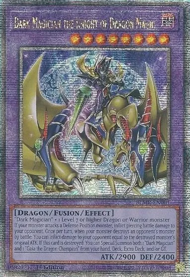Dark Magician The Knight Of Dragon Magic [Quarter Century Rare] BLMR-EN001