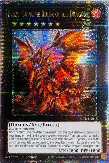 Blaze, Supreme Ruler of all Dragons [Quarter Century Secret Rare] BLTR-EN045