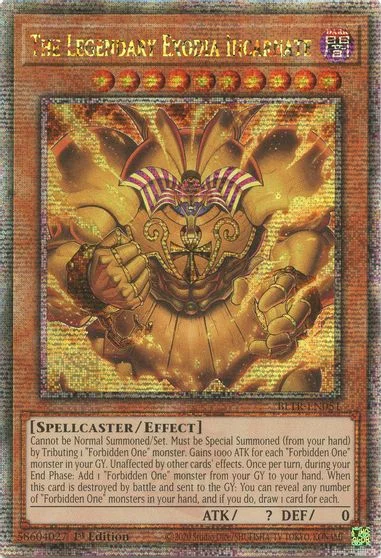 The Legendary Exodia Incarnate [Quarter Century Secret Rare] BLTR-EN051