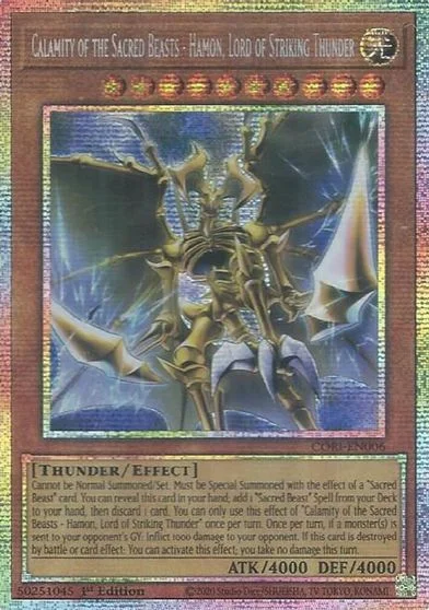 Calamity of the Sacred Beasts - Hamon, Lord of Striking Thunder [Starlight Rare] CORI-EN006