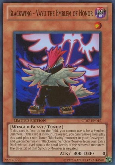 Blackwing - Vayu the Emblem of Honor CT07-EN012
