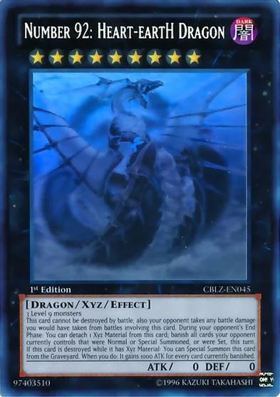 Number 92: Heart-Earth Dragon [Ghost Rare 1st Edition] CBLZ-EN045