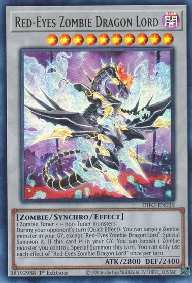 Red-Eyes Zombie Dragon Lord [1st Edition] DIFO-EN039