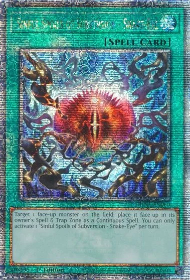 Sinful Spoils of Subversion - Snake-Eye [Quarter Century Secret Rare] DUNE-EN060