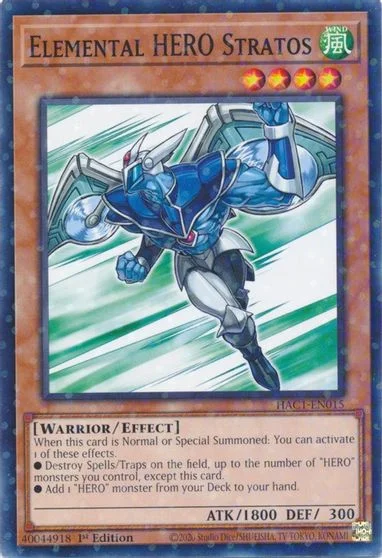 Elemental HERO Stratos [1st Edition] HAC1-EN015