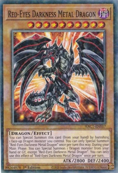 Red-Eyes Darkness Metal Dragon [1st Edition] HAC1-EN017