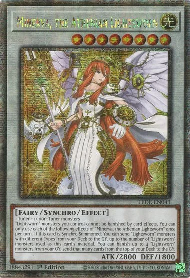 Minerva, the Athenian Lightsworn [Quarter Century Secret Rare] LEDE-EN043