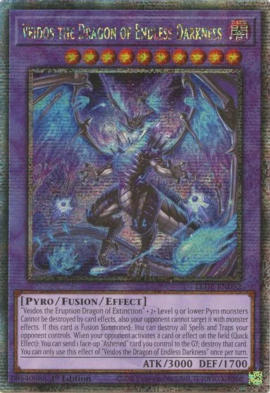 Veidos the Dragon of Endless Darkness [Quarter Century Secret Rare] LEDE-EN092