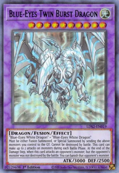 Blue-Eyes Twin Burst Dragon LDS2-EN019