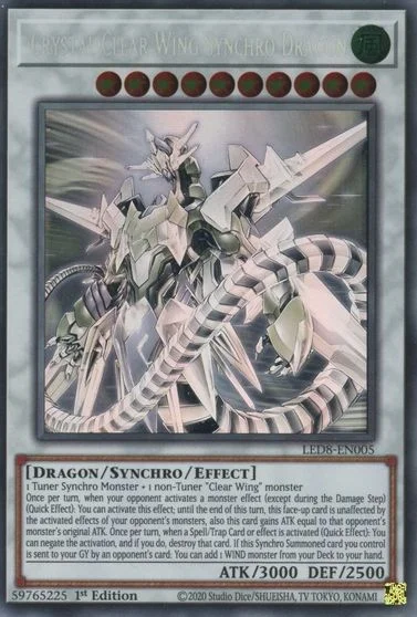 Crystal Clear Wing Synchro Dragon [Ghost Rare] LED8-EN005