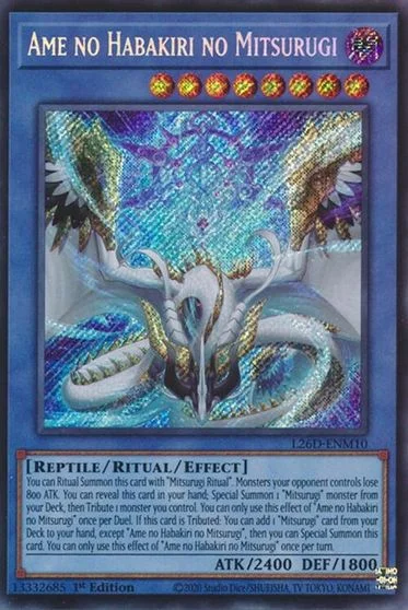 Ame no Habakiri no Mitsurugi [Secret Rare] L26D-ENM10