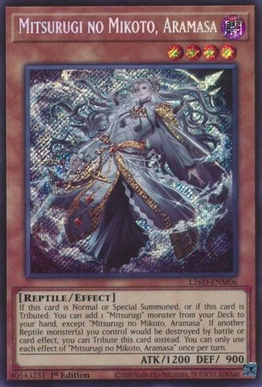 Mitsurugi no Mikoto, Aramasa [Secret Rare] L26D-ENM06