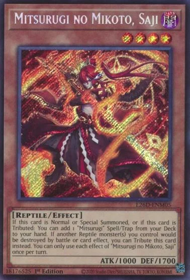 Mitsurugi no Mikoto, Saji [Secret Rare] L26D-ENM05