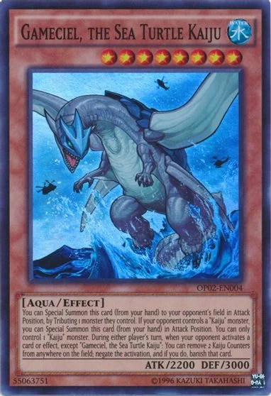 Gameciel, the Sea Turtle Kaiju OP02-EN004