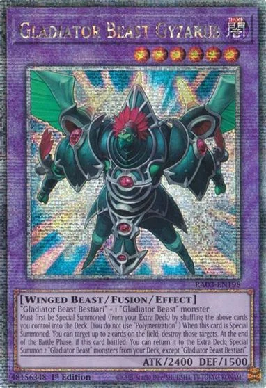 Gladiator Beast Gyzarus [Quarter Century Secret Rare] RA03-EN198