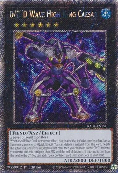 D/D/D Wave High King Caesar [Platinum Secret Rare] RA04-EN290