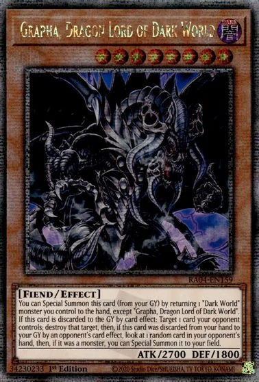 Grapha, Dragon Lord of Dark World [Quarter Century Secret Rare] RA04-EN159