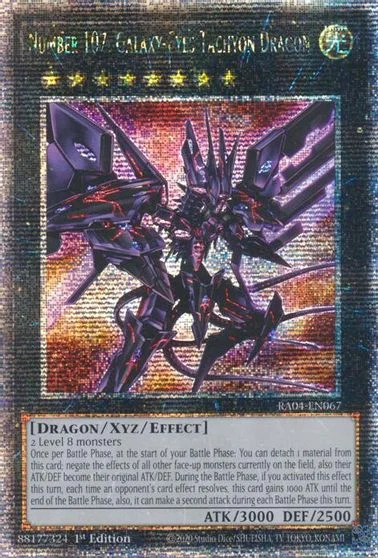 Number 107: Galaxy-Eyes Tachyon Dragon [Quarter Century Secret Rare] RA04-EN067