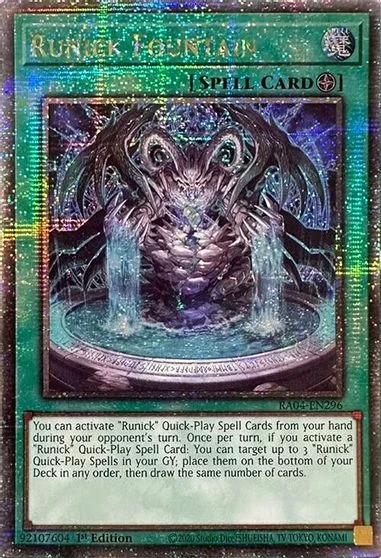 Runick Fountain [Quarter Century Secret Rare] RA04-EN296
