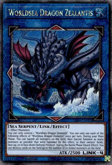Worldsea Dragon Zealantis [Quarter Century Secret Rare] RA04-EN082
