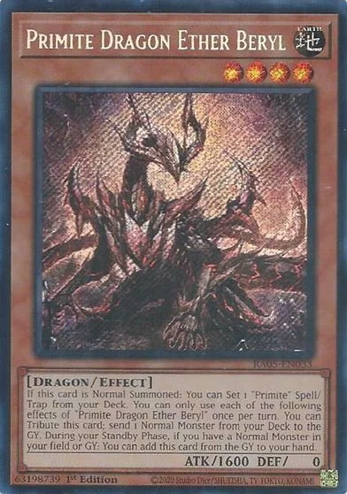 Primite Dragon Ether Beryl [Secret Rare] RA05-EN033