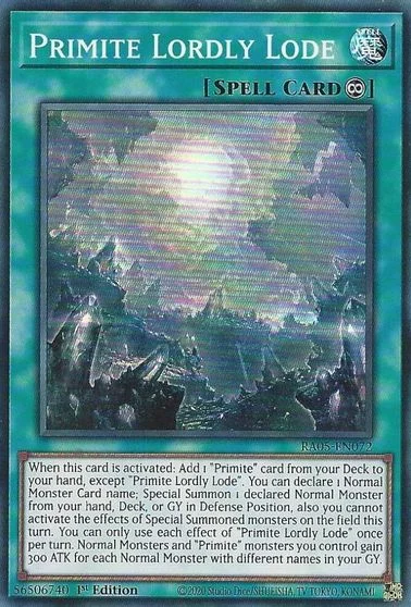 Primite Lordly Lode [Super Rare] RA05-EN072