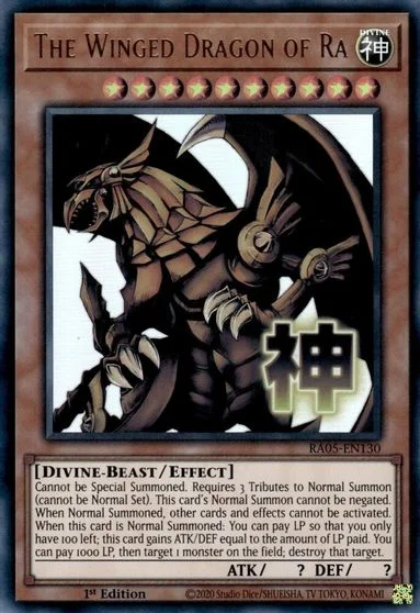 The Winged Dragon of Ra RA05-EN130