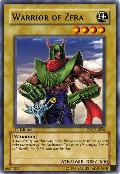 Warrior of Zera [1st Edition] YSD-EN006