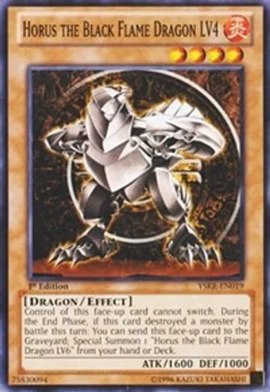 Horus the Black Flame Dragon LV4 [1st Edition] YSKR-EN019