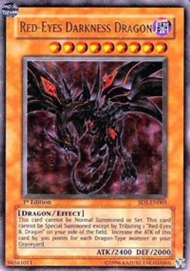 Red-Eyes Darkness Dragon SD1-EN001