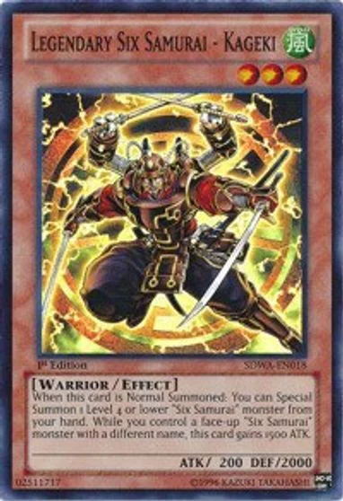Legendary Six Samurai - Kageki SDWA-EN018